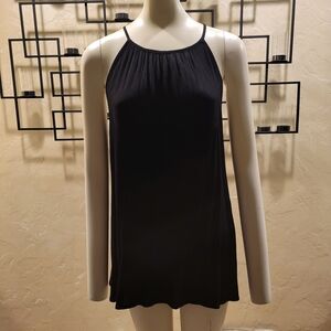 Black Sleveeless Keyhole Tank Top